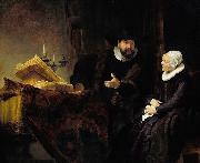 The Mennonite Preacher Anslo and his Wife REMBRANDT Harmenszoon van Rijn